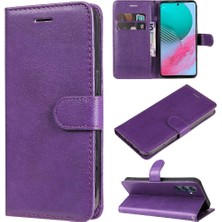 Mays Shop Kart Yuvası ile Samsung Galaxy M54 Için Flip Case Klasik Düz Renk Yüksek (Yurt Dışından)