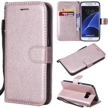 Mays Shop Samsung Galaxy S7 Klasik Düz Renk Iş Cüzdan Telefon Için Flip Case (Yurt Dışından)