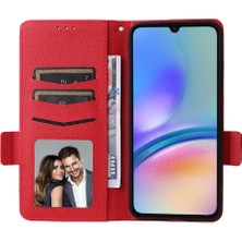 Mays Shop Samsung Galaxy A05S Için Kılıf 4g Kart Yuvaları Tutucu Yan Toka Manyetik Pu (Yurt Dışından)