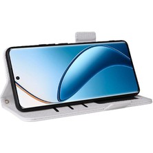 Mays Shop Realme 12 Pro 5g Için Kılıf Cüzdan Kart Yuvaları Tutucu Yan Toka Manyetik Pu (Yurt Dışından)