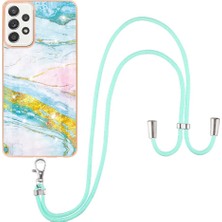 Mays Shop Samsung Galaxy A52S 5g Tampon Mermer Crossbody Kordon Askısı Yumuşak (Yurt Dışından)