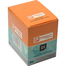 Foogy Dymo D1 Muadili Etiket Plastik Beyaz - 12 mm x 7 mt - 45013 - Eko Paket 5'li