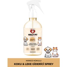 Mally Pet Professionel Pet Care Evcil Hayvanlar Için Koku ve Leke Giderici Sprey Mango Kokulu 250 ml