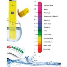 Optana Ph Ölçer Dijital Ph Metre Ölçüm Su Sıvı Alkali Akvaryum Ölçme Cihazı Pil ve Iki Adet Çözelti