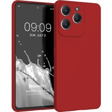 Microsonic Matte Silicone Infinix Hot 40 Pro Kılıf Kırmızı