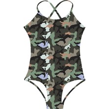 Slipstop Ranger Junior Swimsuit Haki Çocuk Mayo