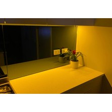 Amber LED 12V Yüksek Parlaklık 4040 Şerit LED Tak Çalıştır Hazır Set, 5 Metre Amber, Dali Dimmer Aç-Kapa Anahtar ve Adaptör Dahil, Gizli Aydınlatma, Mutfak, Tezgah, Dolap İçi ve Ayna İçin
