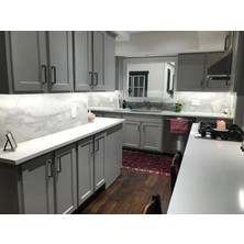 Amber LED 12V Yüksek Parlaklık 4040 Şerit LED Tak Çalıştır Hazır Set, 3 Metre Beyaz, Dali Dimmer Aç-Kapa Anahtar ve Adaptör Dahil, Gizli Aydınlatma, Mutfak, Tezgah, Dolap İçi ve Ayna İçin