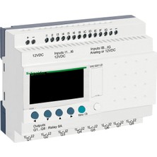 Schneider Electric SR2B201JD Kompakt Akıllı Röle Zelio Logic - 20 G Ç - 12 Vdc - Saat - Ekran