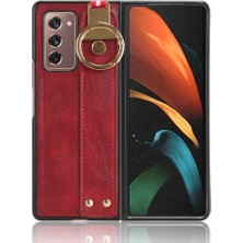 Mays Shop Samsung Galaxy Z Için Kılıf Fold 2 Premium Pu Deri Uyumluluk Bilek (Yurt Dışından)