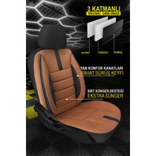 Garaj Marketim Oniks Taba Tay Tüyü Üniversal Oto Koltuk Kılıfı - 5 Koltuk Tam Set