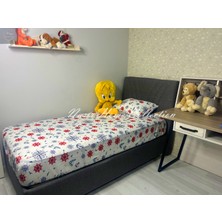 Nasır Home Tek Kişilik Çocuk Desenli (Gemici) Lastikli Çarşaf (100X200X25CM) ve Yastık Kılıfı Seti (1 Adet 50X70 Gizli Fermuar)