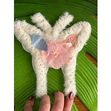 Gönülden Tasarım 20X19 cm Peluş Kabartma Kelebek Arma Dikiş Giyim Akesuarı