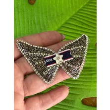 Gönülden Tasarım 8x5 cm Ütü Ile Yapışan Taşlı Kelebek Arma Dikiş Hobi Aksesuarı
