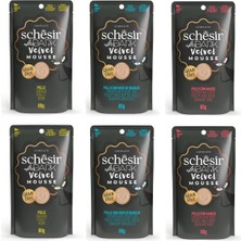 Schesir After Dark 3 Çeşit Karma Pouch Mousse Kedi Yaş Mama 80 gr x 6 Adet