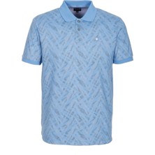 Ncs Jeans Erkek Polo Yaka Tişört Mavi Slim Fit Ribanalı Kol Pamuklu Baskılı T-Shirt Ncs Jeans 1254