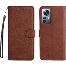 YH Mall Kart Yuvası Klasik Düz Renk Iş ile Xiaomi 12 Pro Için Flip Case (Yurt Dışından)