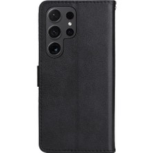 YH Mall Kart Yuvası Klasik Düz Renk ile Samsung Galaxy S24 Ultra Için Flip Case (Yurt Dışından)