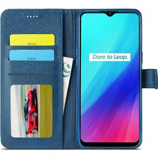 YH Mall Realme Için Kılıf 5/5i/5s/6i Tutucu Buzağı Doku ile Yatay Flip Case (Yurt Dışından)