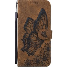 YH Mall Samsung Galaxy M13 4G/M23 5g Büyük Kelebek Deri Cüzdan Flip Case (Yurt Dışından)