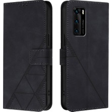 YH Mall Huawei P40 Pu Deri Flip Folio Kitap Koruyucu Cüzdan Kapak (Yurt Dışından)