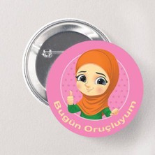 Parti Dükkanım Bugün Oruçluyum Rozeti Kız 1 Adet