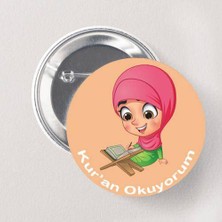Parti Dükkanım Kur'an Okuyorum Rozeti Kız 1 Adet
