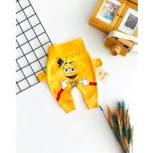 Derin Bebe Neşeli Bebekler Cool Boy Baskılı Mevsimlik Kumaş Tek Alt Sarı