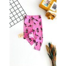 Derin Bebe Neşeli Bebekler Minnie Desen Fitilli Kumaş Tek Alt Tayt Pembe