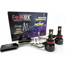 Femex Super More Hb3 9005 Şimşek Etkili LED Xenon 240W 28000 Lumen