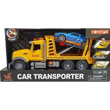 Can-Em Oyuncak Araba Taşıyıcı Sarı 40 cm Damperli Kamyon Car Transporter