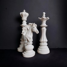 Alin Sanat Heykel Büyük Satranç Seti Heykeli Dekoratif Ev Aksesuarı Biblo