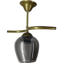 Mutu Ticaret Fuji Eskitme Tekli Füme Camlı Avize | Kaliteli Modern Metal Avize