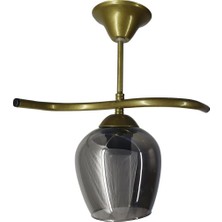 Mutu Ticaret Fuji Eskitme Tekli Füme Camlı Avize | Kaliteli Modern Metal Avize