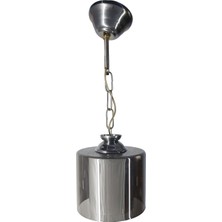 Mutu Ticaret Askı Krom Tekli Füme + Beyaz Camlı Avize | Kaliteli Modern Metal Avize