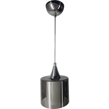 Mutu Ticaret Huni Krom Tekli Füme + Beyaz Camlı Avize | Kaliteli Modern Metal Avize