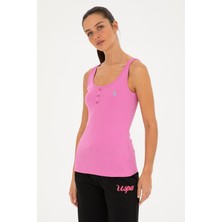 U.S. Polo Assn. Kadın Menekşe Bisiklet Yaka Kolsuz Basic Tişört 50280059-VR037