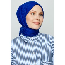 Valor Scarf Saks Mavi Bloom Desen Şal