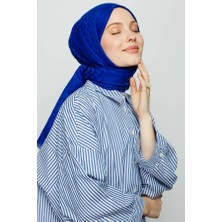 Valor Scarf Saks Mavi Bloom Desen Şal