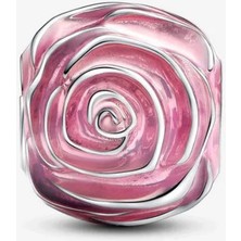 Poseidons Jewellery Açan Pembe Gül Charm