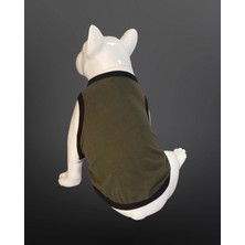 Buddy Store Kedi & Köpek Kıyafeti Atlet - Baskısız Haki Yeşili Atlet