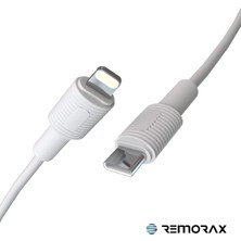Remorax Coral iPhone Uyumlu Power Delivery Type C-Lightning 120 Cm 27 Watt PD Beyaz-Beyaz