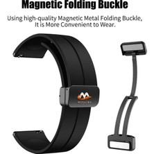 Megafox Teknoloji Huawei Gt2 / Gt2 Pro Uyumlu Kordon Silikon Magnetik Tokalı Spor Kayış, Turuncu