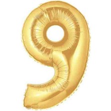Ürün Limanı 9 Rakamı 36 cm Gold Folyo Balon