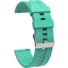 Megafox Teknoloji Samsung Galaxy Watch 3 Uyumlu Kordon Silikon Spor Yumuşak Suya Dayanıklı Kayış, Turkuaz