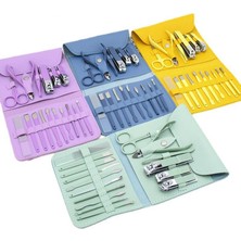 Silver Umbrella 19/12 Parçalı Set Tırnak Makası Kompakt Komple Paslanmaz Çelik Çok Amaçlı Tırnak Kesici Makas Manikür Pedikür Aracı (Yurt Dışından)