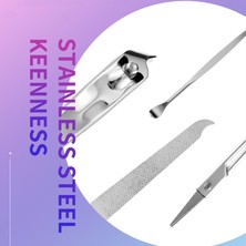 Silver Umbrella Adet/takım Tırnak Makası Manikür Pedikür Seti Ev Taşınabilir Seyahat Paslanmaz Çelik Kulak Kaşık Kesici Alet Seti Tırnak Takım Elbise (Yurt Dışından)
