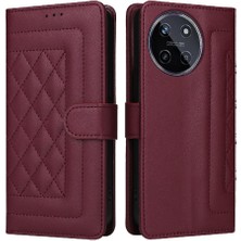 YH Market Realme 11 4g Deri Kılıf Için Flip Case Darbeye Basit Iş Cüzdan (Yurt Dışından)