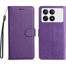 YH Market Xiaomi Poco X6 Pro 5g Için Flip Case Klasik Düz Renk Yüksek Kaliteli Telefon Kılıfı (Yurt Dışından)