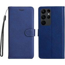 YH Market Samsung Galaxy S23 Ultra Klasik Düz Renk Iş Cüzdan Için Flip Case (Yurt Dışından)